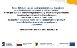 Gmina Człuchów ogłasza nabór przedszkolaków do projektu pt. –„Edukacja dzieci...