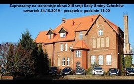 Zawiadomienie o zwołaniu XIII sesji Rady Gminy Człuchów na dzień 24 października...