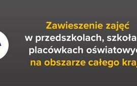 Zawieszenie zajęć dydaktyczno-wychowawczych w przedszkolach, szkołach i placówkach...