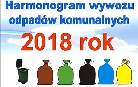 Harmonogram wywozu odpadów komunalnych na 2018 rok