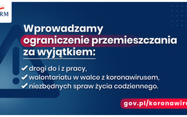 Ograniczenia wprowadzone na terenie kraju obowiązujące od dzisiaj