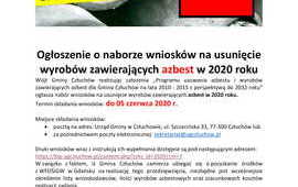 Nabór wniosków - USUWANIE AZBESTU 