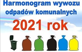 Harmonogram wywozu odpadów komunalnych na 2021 rok