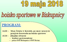 Serdecznie zapraszamy 19.05.2018 (sobota) na Zielone Świątki do Biskupnicy!